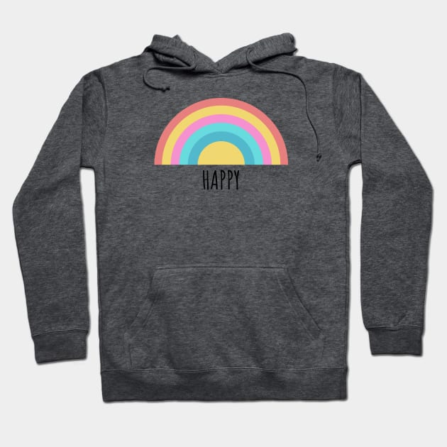 Rainbow Happy-positive vibes Hoodie by Mia